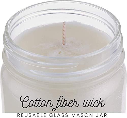 Nika's Home Lilac Soy Candle - 12oz Mason Jar - Non-Toxic - Hand Poured in The USA, Long Burning 50-60 Hours Highly Scented All Natural, Clean Burning