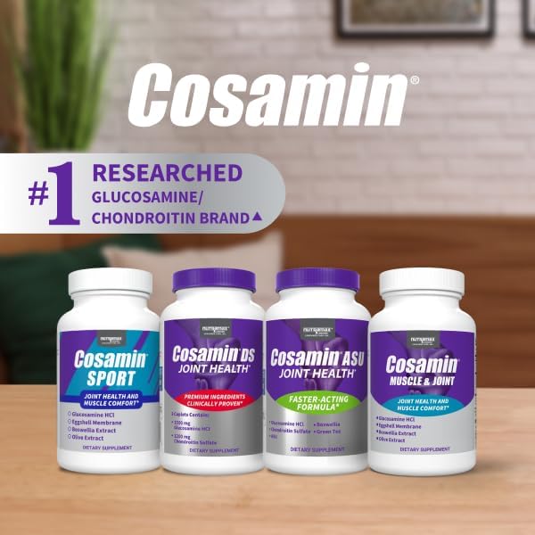 Nutramax Cosamin® DS Joint Health Supplement with Glucosamine & Chondroitin for Men’s & Women's Joint Health, 180 Capsules