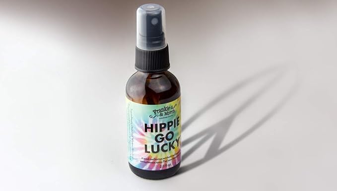 Frankie and Myrrh Hippie Go Lucky - Patchouli & Grapefruit Oil | Earthy, Musky Freshwater Cologne Aromatherapy Spray for Relaxing Stimulation and Energy | Room, Linen and Body Mist