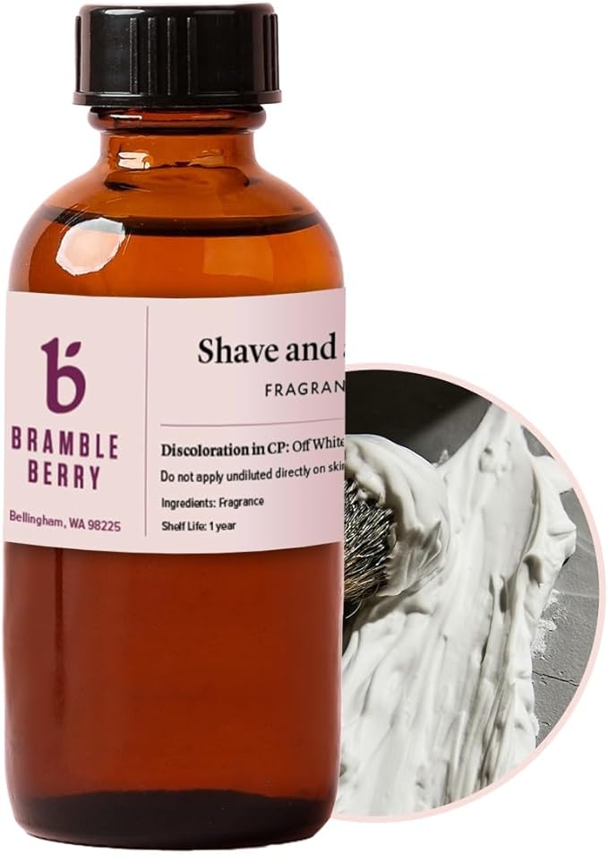 Bramble Berry Shave and a Haircut Fragrance Oil (2 Fl oz) | Masculine Scent | Great for Making DIY Soap, Candles, Men's Beard Oil, Shaving Cream, Body Care | Vegan, Phthalate & Paraben Free