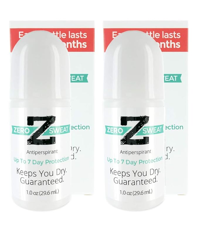 ZeroSweat Antiperspirant Deodorant | Clinical Strength Hyperhidrosis Treatment - Reduces Armpit Sweat (2 Pack)
