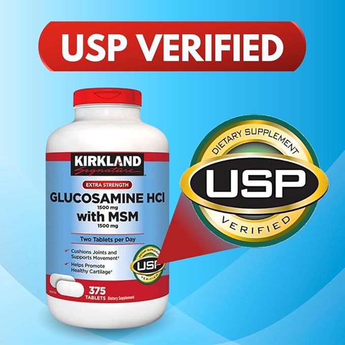 KIRKLAND Signature Extra Strength Glucosamine 1500 mg Chondroitin 1200 mg 220 Tablets