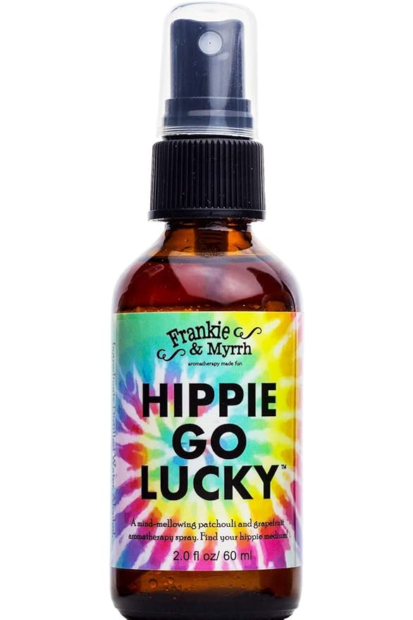 Frankie and Myrrh Hippie Go Lucky - Patchouli & Grapefruit Oil | Earthy, Musky Freshwater Cologne Aromatherapy Spray for Relaxing Stimulation and Energy | Room, Linen and Body Mist