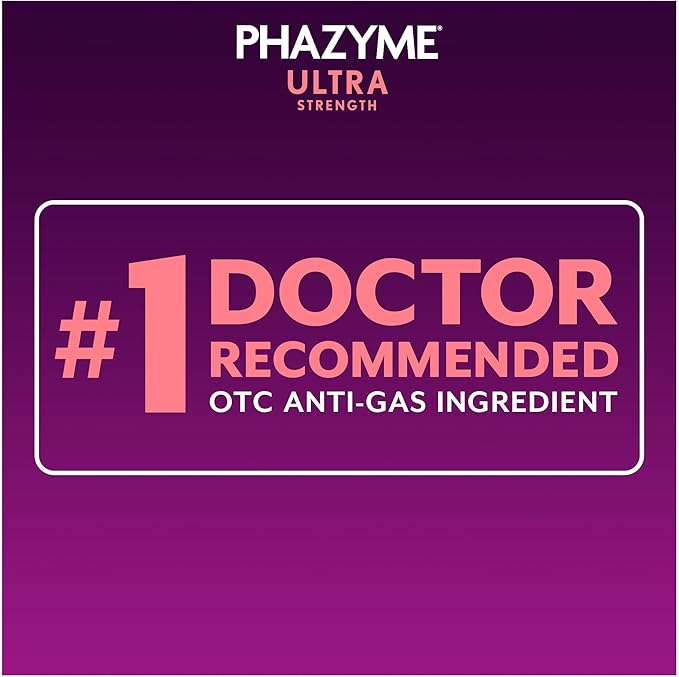 Phazyme Gas Relief, Ultra Strength Gas and Bloating Relief for Adults, 180 mg Simethicone Fast Gels, 48 Count