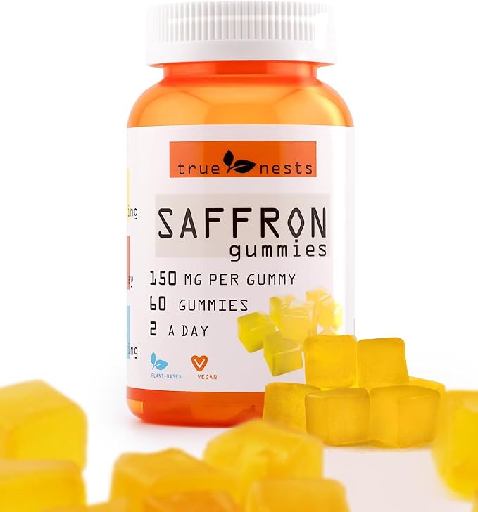 Saffron Gummies – Vegan & Non-GMO, Premium Saffron Extract, Delicious Herbal Flavor, Supports Relaxation, Focus, and Energy, Perfect for Daily Wellness, 60 Count