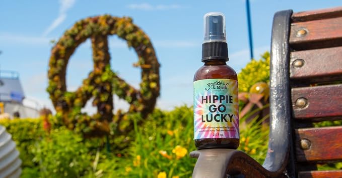 Frankie and Myrrh Hippie Go Lucky - Patchouli & Grapefruit Oil | Earthy, Musky Freshwater Cologne Aromatherapy Spray for Relaxing Stimulation and Energy | Room, Linen and Body Mist