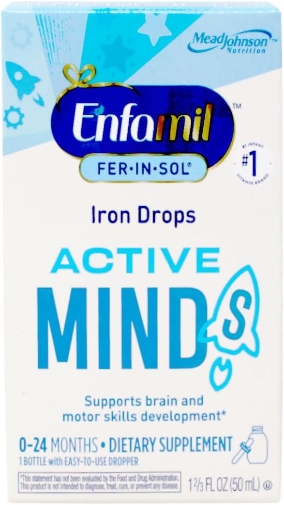 Enfamil Fer-in-Sol Iron Supplement Drops, for Infants and Toddlers - 50 Ml
