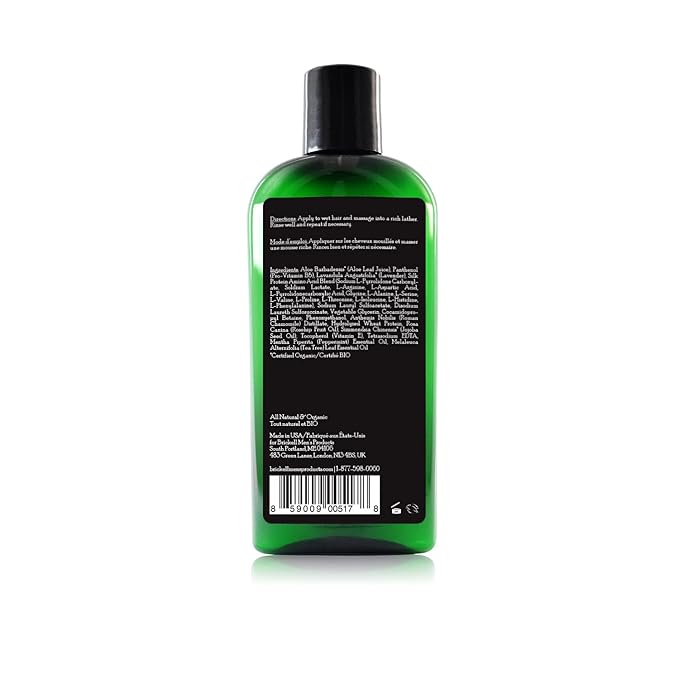 Brickell Men's Products Daily Strengthening Shampoo for Men, Natural and Organic Featuring Mint and Tea Tree Oil To Soothe Dry and Itchy Scalp, Sulfate Free and Paraben Free, 8 Ounce, Scented