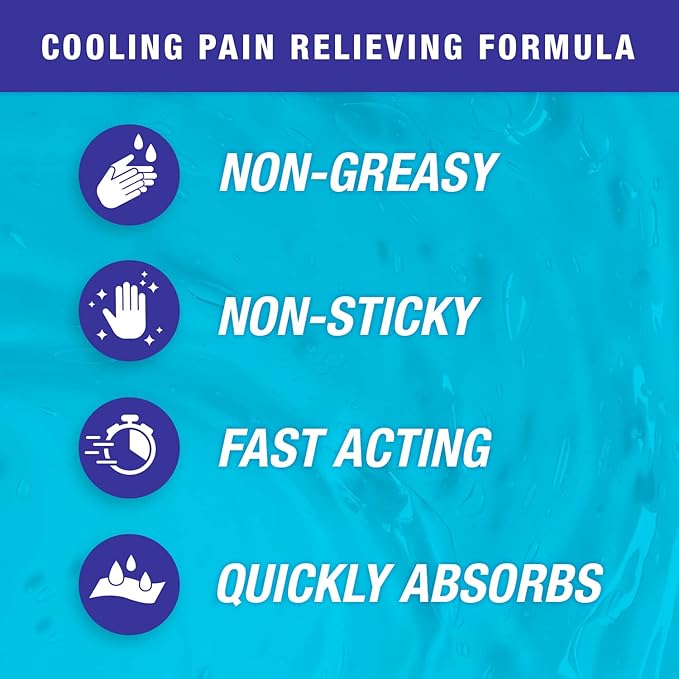 Blue Goo Pain Relieving Gel – FSA & HSA Eligible, for Back, Neck, Muscle, and Joint Pain, Fast-Acting Cooling and Soothing Relief with 100% Pure Emu Oil, 4 oz (2 Pack)