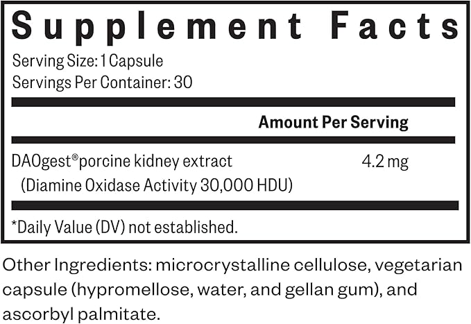 Seeking Health Histamine Digest - Formerly Histamine Block, DAO Enzyme Supplement for Histamine Food Intolerance, Supports Digestive Health, Upset Stomach, Vegetarian (30 Capsules)*