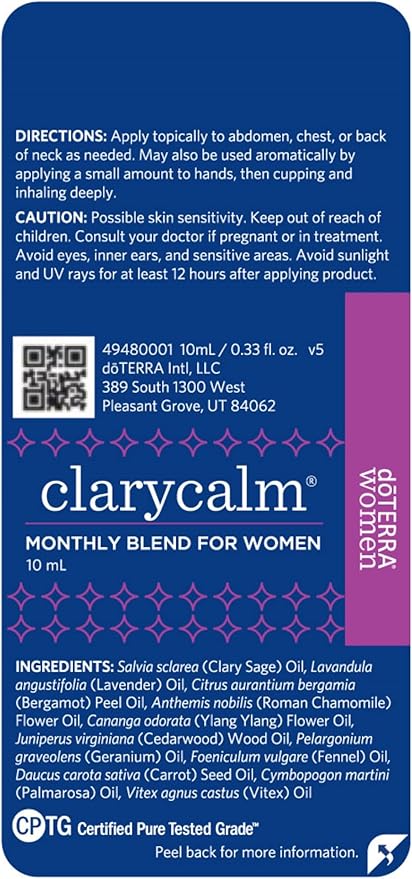 doTERRA Clary Calm Essential Oil Monthly Blend for Women - 10 ml