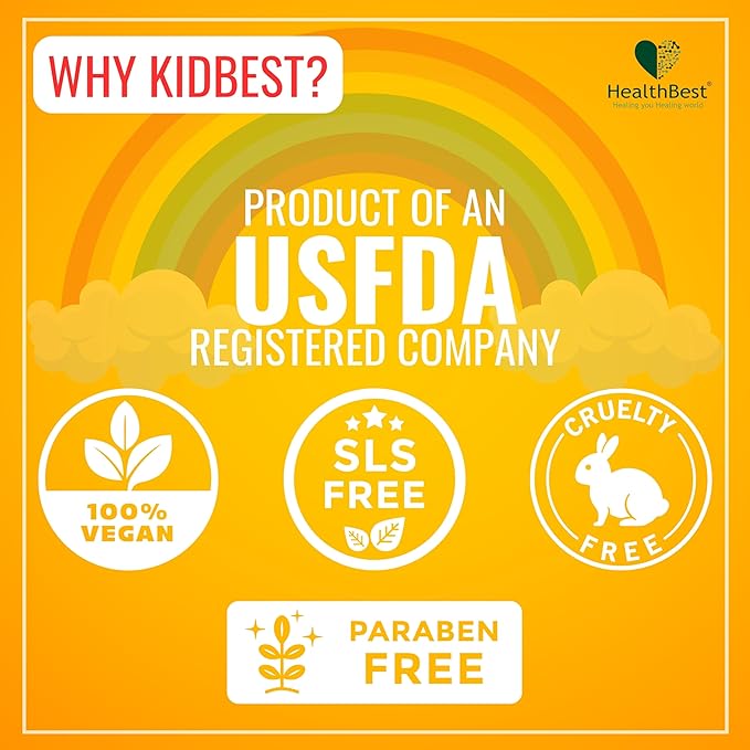 Kidbest Appetite Stimulant Syrup for 3-13 Yrs Kids | Increase Hunger | Helps Maintain Weight | Gluten Free | L-Lysine HCI,Vitamins B1,B2,B6,B12 | 200 ml