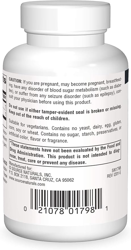 Source Naturals Acetyl L-Carnitine & Alpha-Lipoic Acid 650mg - 30 Tablets