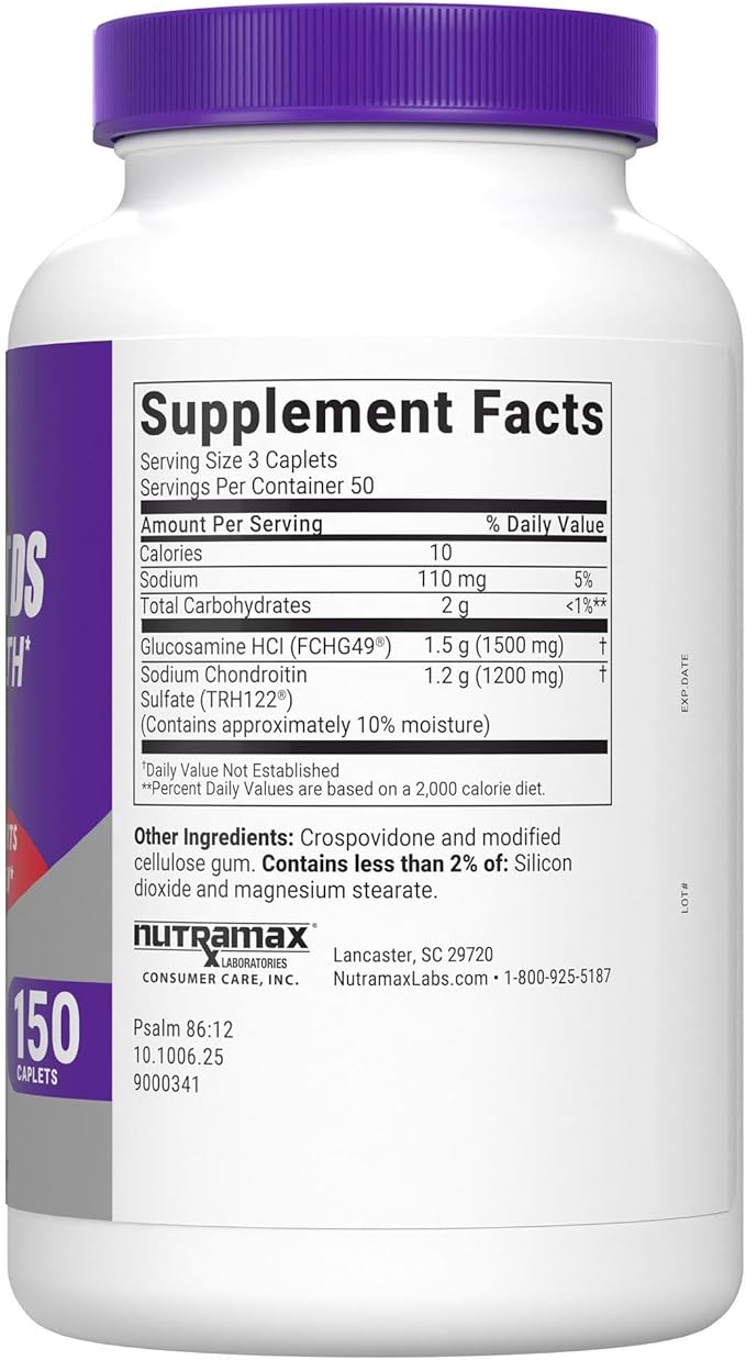 Nutramax Cosamin® DS Joint Health Supplement with Glucosamine & Chondroitin for Men’s & Women's Joint Health, 150 Caplets