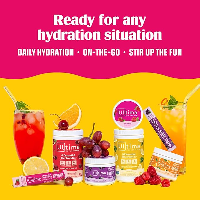 Ultima Replenisher Daily Electrolyte Powder Drink Mix – Sugar Free – Tropical Variety, 20 Stickpacks – Hydration Packets with 6 Electrolytes and Minerals – Keto Friendly, Non-GMO