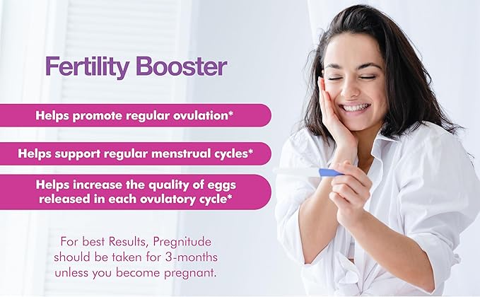 Pregnitude Reproductive Fertility Support - Helps Promote Regular Ovulation - Menstrual Cycles, and Increase Quality of Eggs - 30 Day Supply 60 Packets