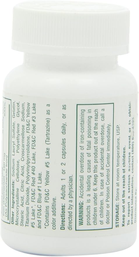 Dietary Supplement - Poly Iron Capsules 150 mg (100 caps per bottle) by Cypress Pharmaceutical #185-01 (1 Bottle of 100 Caps)