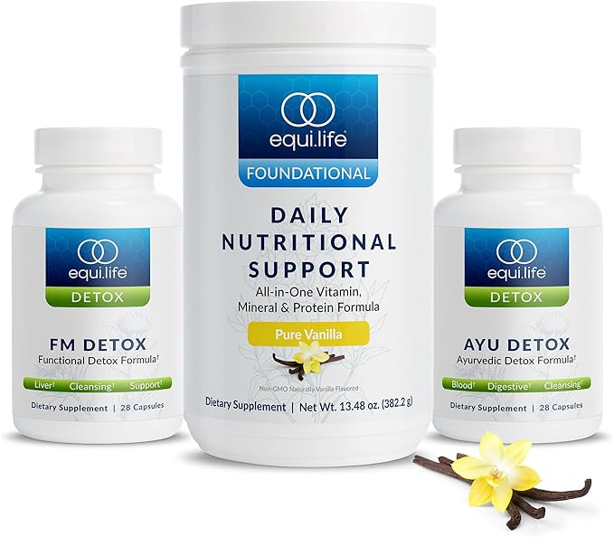 Equilife - Dr. Cabral Detox, 7-Day Detox Cleanse, Full Body Detox for Body Cleanse, May Help Boost Energy and Mood, Support Mental Clarity, Promote Overall Health and Wellness (Vanilla,14 Servings)