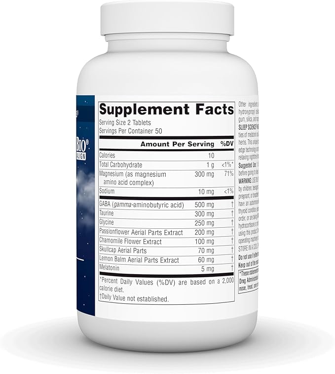Source Naturals Sleep Science NightRest with Melatonin - BioAligned MultiNutrient & Herb Complex, for Rest & Relaxation Support* - 100 Tablets