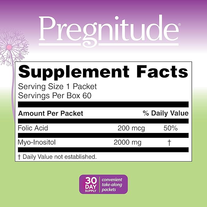 Pregnitude Reproductive Fertility Support - Helps Promote Regular Ovulation - Menstrual Cycles, and Increase Quality of Eggs - 30 Day Supply 60 Packets