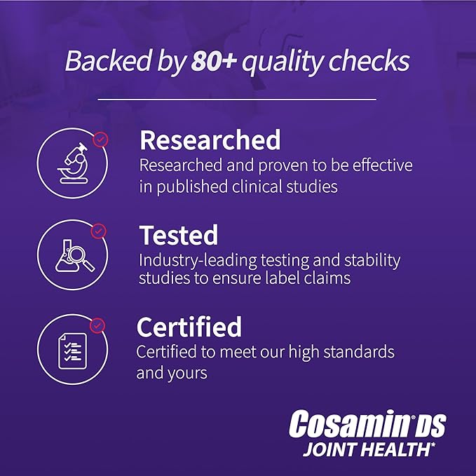 Nutramax Cosamin® DS Joint Health Supplement with Glucosamine & Chondroitin for Men’s & Women's Joint Health, 150 Caplets