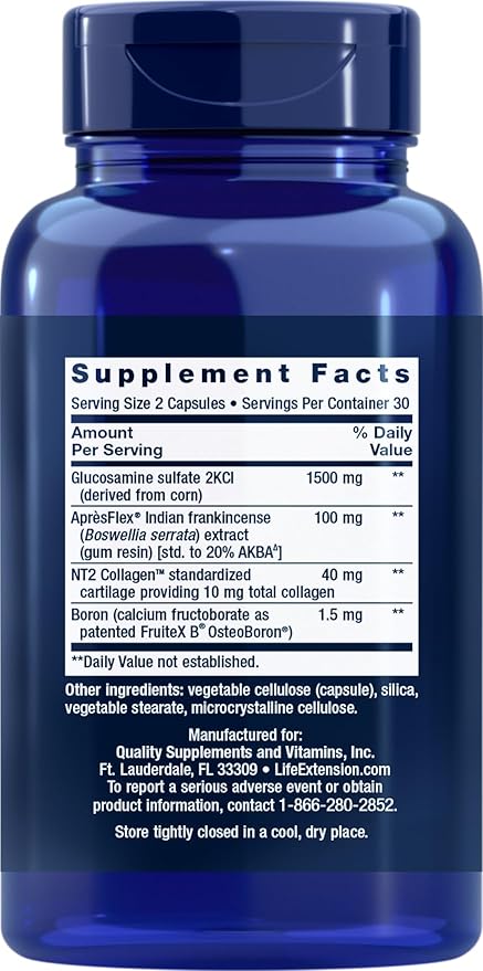 Life Extension ArthroMax Advanced with NT2 Collagen & ApresFlex, 60 Capsules (Pack of 2)
