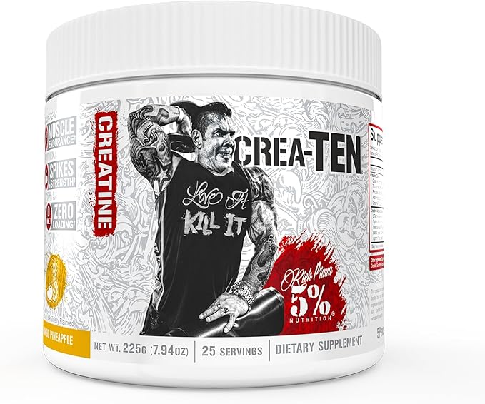 5% Nutrition CreaTEN Creatine Complex + Accelerators | Flavored Creatine Powder for Muscle Gain | Max Power, Strength, Endurance, & Recovery (Mango Pineapple)