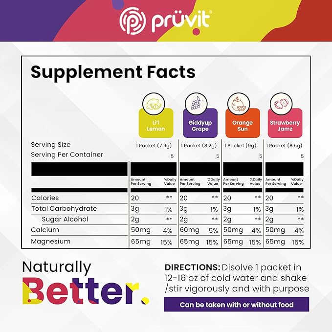 Pruvit Keto//OS® NAT Lite Supplement for Improving Brain Function, Digestion and Boosting Metabolism 5.9 OZ - 20 Count