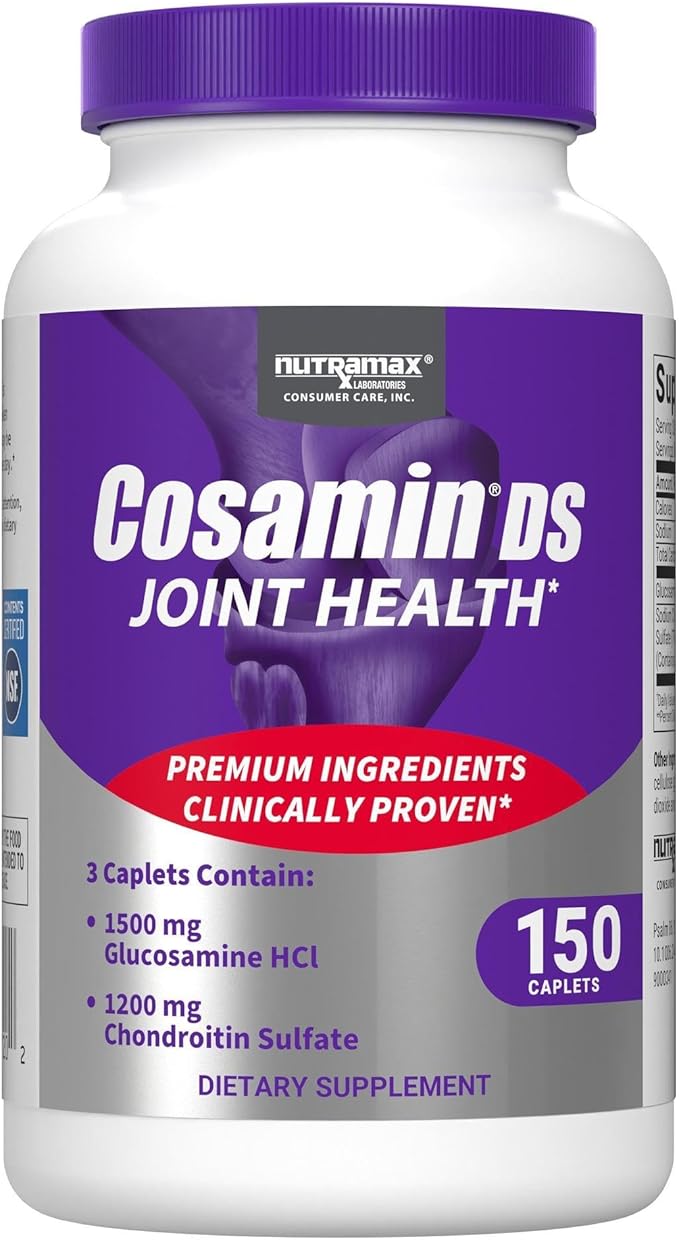 Nutramax Cosamin® DS Joint Health Supplement with Glucosamine & Chondroitin for Men’s & Women's Joint Health, 150 Caplets