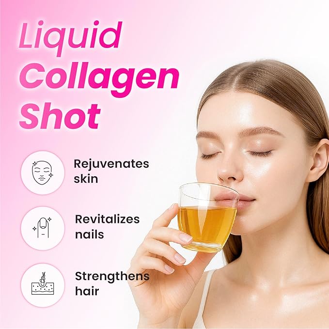 CJ Wellcare Innerb Glowshot Collagen (10.1 fl oz, 6 Servings) - Marine Liquid Collagen for Women, 3,000mg Collagen Peptides, Collagen Shots for High Absorption, Hair, Skin & Nails Supplement