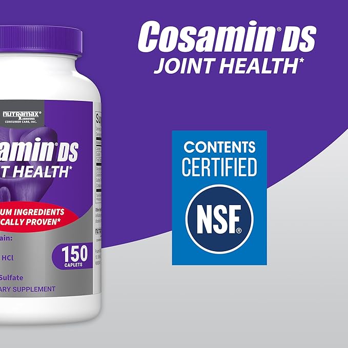 Nutramax Cosamin® DS Joint Health Supplement with Glucosamine & Chondroitin for Men’s & Women's Joint Health, 150 Caplets