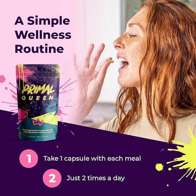 Female-Optimized Beef Organ Superfood Supplement (Beef Liver, Kidney, Heart, & 3 More) - 100% Grass Fed, Pasture Raised Cattle - Balance Hormones, Energy, & More for Women (Pack of 2)