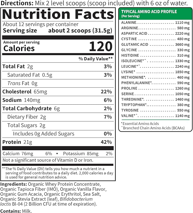 Garden Of Life, Protein Powder Sport Whey Grass Fed Vanilla, 23 Ounce