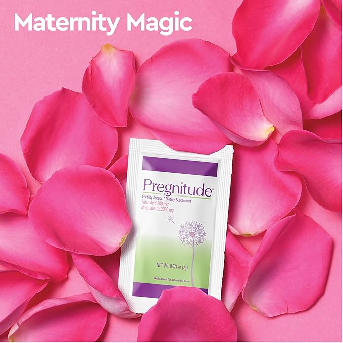 Pregnitude Reproductive Fertility Support - Helps Promote Regular Ovulation - Menstrual Cycles, and Increase Quality of Eggs - 30 Day Supply 60 Packets
