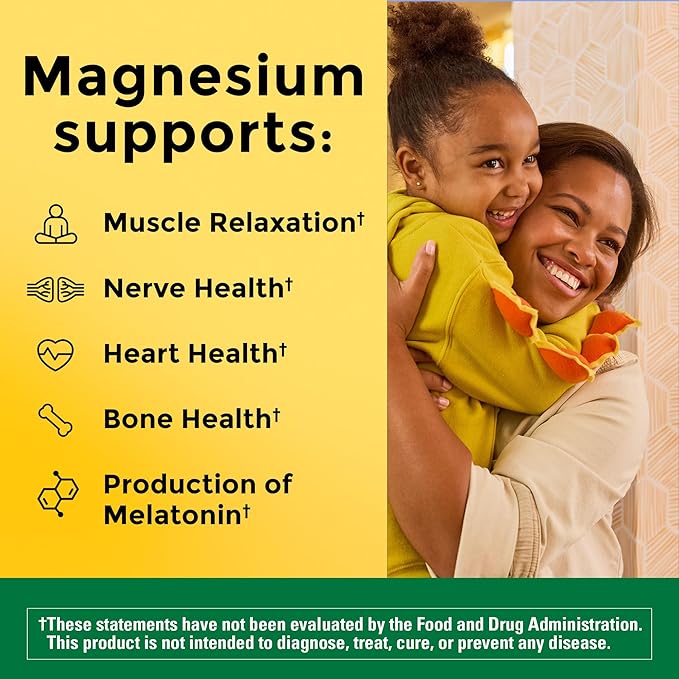 Nature Made Extra Strength Magnesium Oxide 400 mg, Magnesium Supplement for Muscle, Nerve, Bone and Heart Support, 110 Softgels, 110 Day Supply