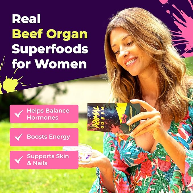 Female-Optimized Beef Organ Superfood Supplement (Beef Liver, Kidney, Heart, & 3 More) - 100% Grass Fed, Pasture Raised Cattle - Balance Hormones, Energy, & More for Women (Pack of 2)
