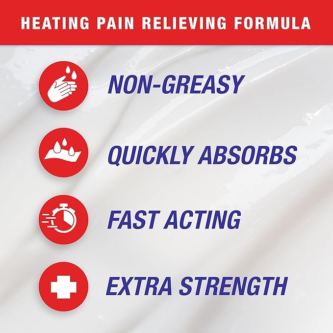 Blue Goo Pain Relieving Cream – FSA & HSA Eligible, Relief for Back/Neck Pain, Sports-Related Muscle/Joint, Sprains/Strains, Deep Heating Rub, Made w/ 100% Pure Emu Oil, 4 oz (1 Pack)