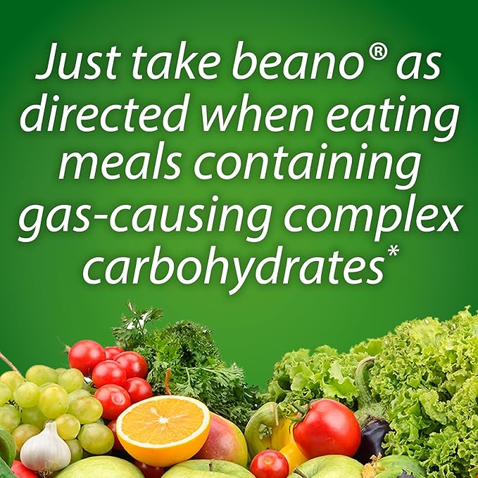 Beano Digestive Enzyme, Gas Prevention & Digestive Enzyme Supplement, 100 Count