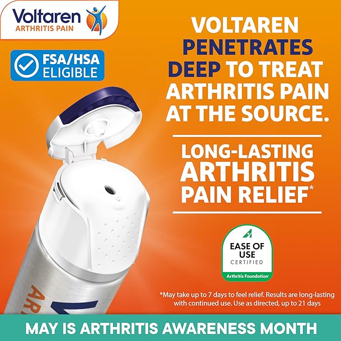 Voltaren Arthritis Pain Gel for Powerful Topical Arthritis Pain Relief with Diclofenac, No Prescription Needed - 1.7 oz/50 g Tube