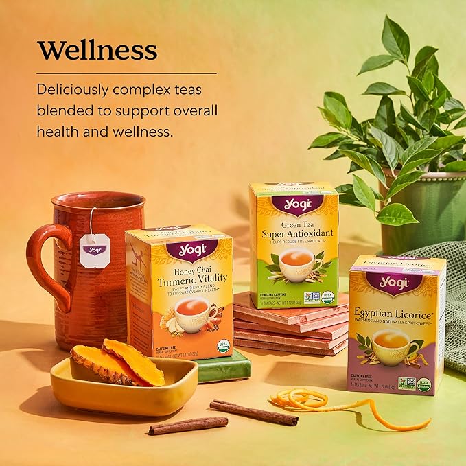 Yogi Tea - Green Tea Blueberry Slim Life (4 Pack) - Energizes and Supports a Dieting Program with Garcinia Cambogia - Contains Caffeine - 64 Organic Tea Bags
