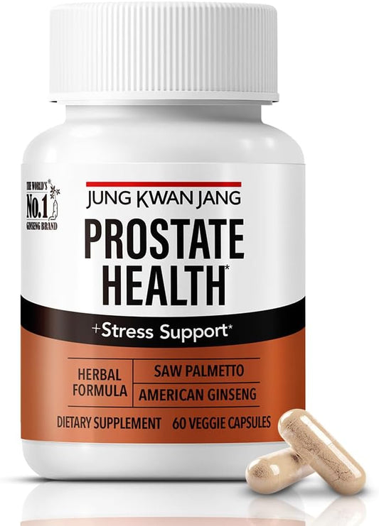 JungKwanJang Prostate Health with Saw Palmetto and American Ginseng for Prostate, Stamina, Hair Loss Support, dht Blocker, All-Natural Supplement for Men & Women