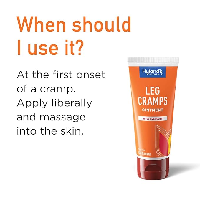 Hyland's Leg Cramps Ointment, Arnica Gel Leg Cramp Relief, Natural Relief of Calf, Leg and Foot Cramp, 2.5 oz