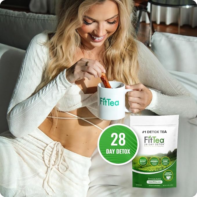 The ORIGINAL Fit Tea 28 Day Detox Tea - Detox Cleanse Tea for Women and Men - Clinically Tested Slim Tea Detox Drink