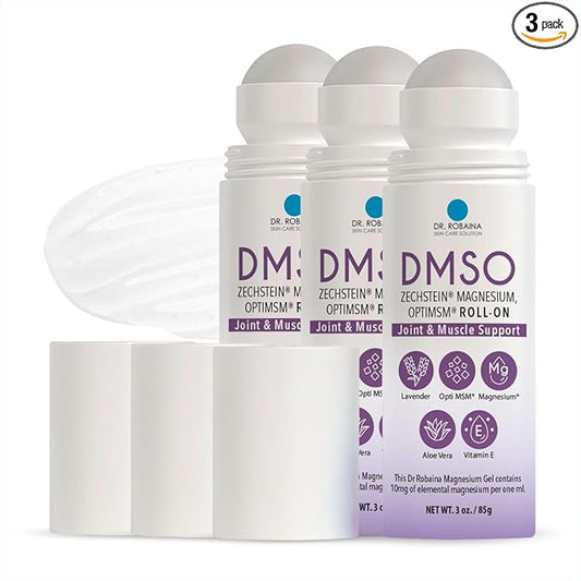 Dr. Robaina DMSO Lavender Roll-On - Ultimate Pain Relief and Skin Nourishment | 99.9% Pure Pharmaceutical Grade with Arnica, Magnesium, Aloe Vera, Vitamin E | Made in The USA
