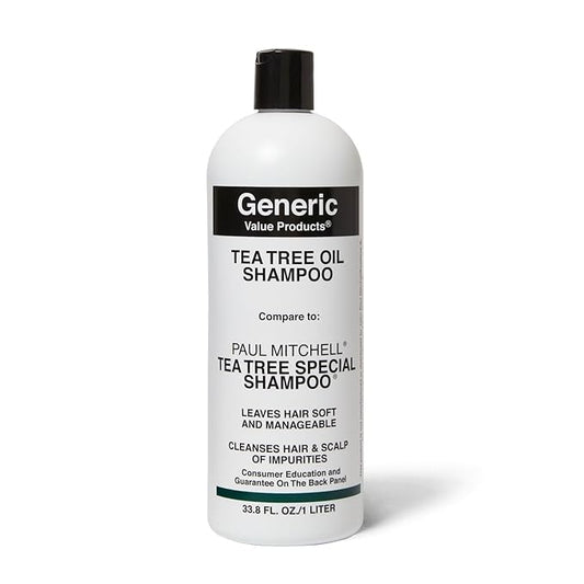 Generic Value Products Tea Tree Oil Shampoo, Leaves Hair Soft and Manageable, Leaves Scalp Clean and Tingling, Adds Vitality and Luster, 33.8oz