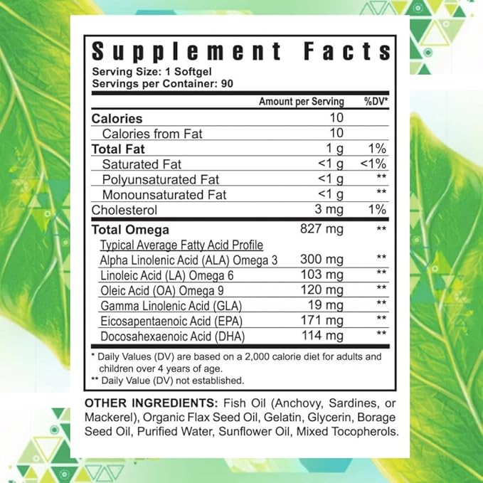 Youngevity Ultimate EFA Plus – Essential Fatty Acids, 90 Soft Gels – Balanced Fish Oil Formula for Heart, Brain, Joint, Skin Health – Omega-3, Omega-6, Omega-9 Supplement for Optimal Health Support