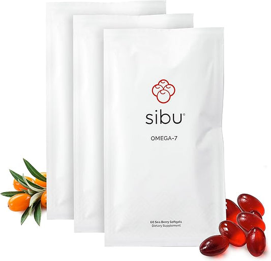 sibu Omega-7 Softgels, Premium Organic Himalayan Sea Buckthorn Oil (180ct, 90 Day Supply) – Supplement for Healthy Skin, Hair, Nails and Dryness