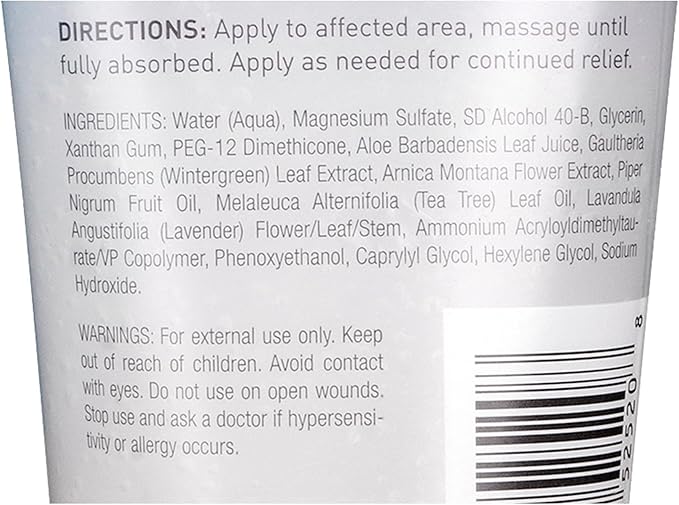 PROcure Epsom Salt Rub Gel with Aloe Vera, Soothes Muscle Tension, Aches & Soreness Directly Where It Hurts, 6 Fl Oz (Pack of 3)
