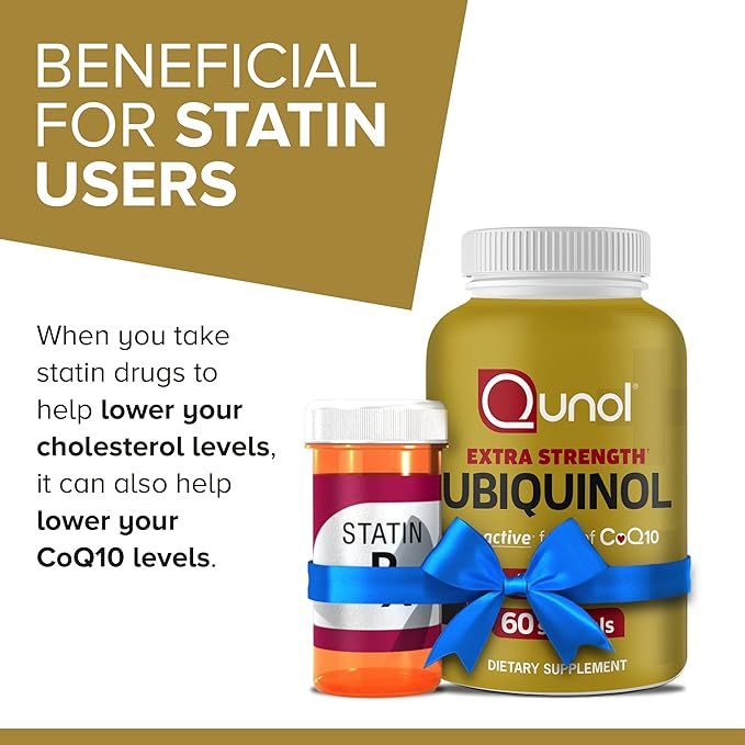 Qunol Ubiquinol CoQ10 200mg Softgels, Ubiquinol 200mg - Active Form of Coenzyme Q10, Antioxidant for Heart Health - 60 Count (Pack of 2)