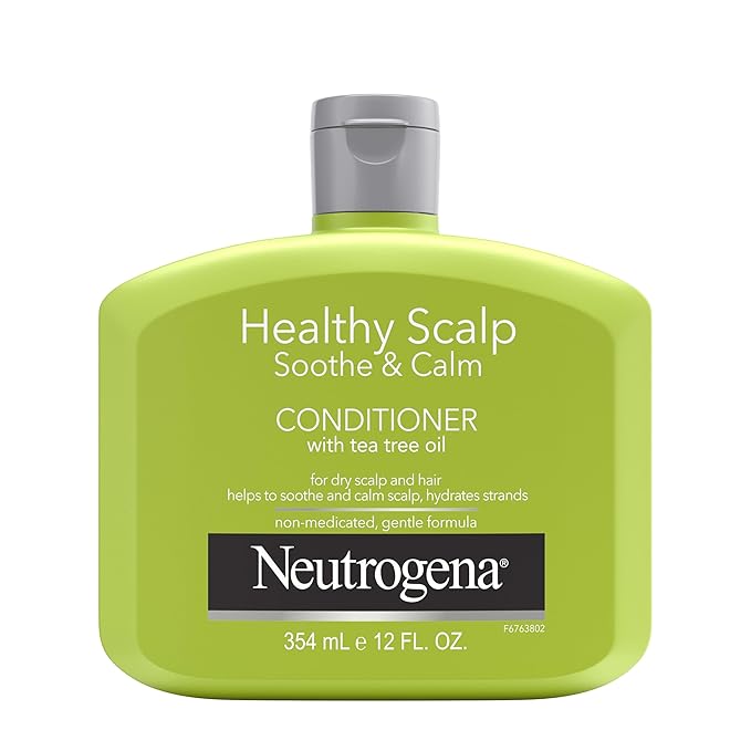 Neutrogena Tea Tree Oil Conditioner - Soothing & Calming for Healthy, Moisturized Hair & Scalp, pH-Balanced, Paraben-Free, Phthalate-Free, Safe for Color-Treated Hair, 12 fl oz